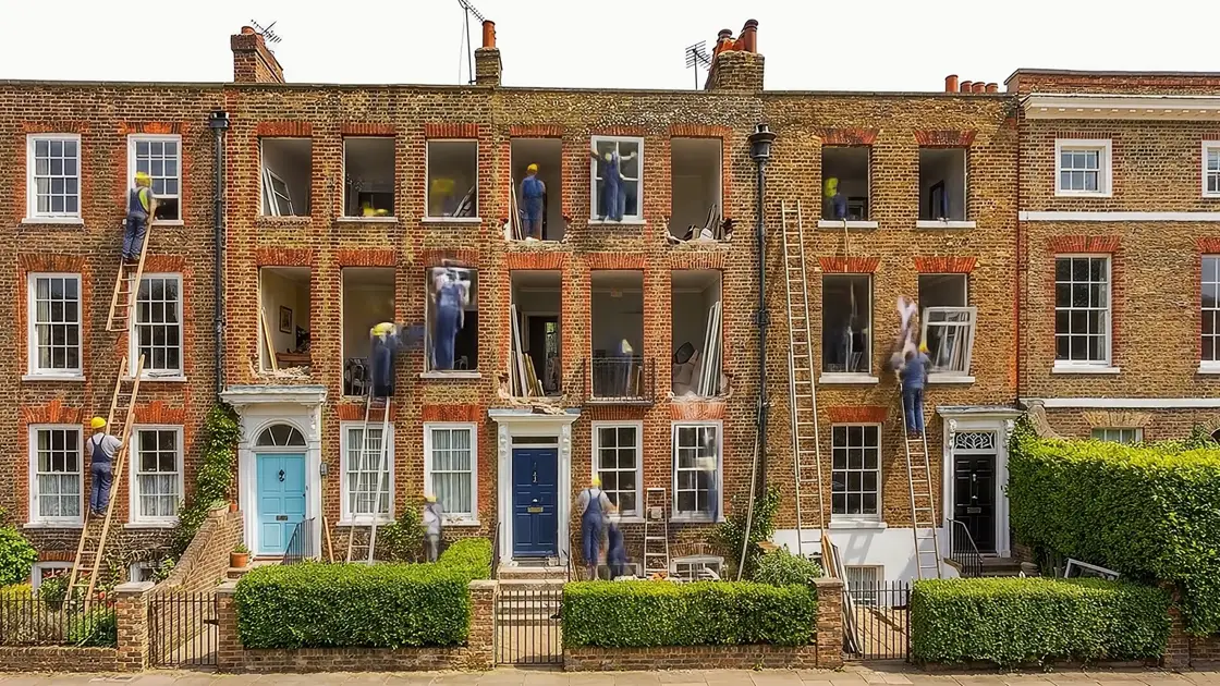 A house with new windows and doors, rendered by Unformed
